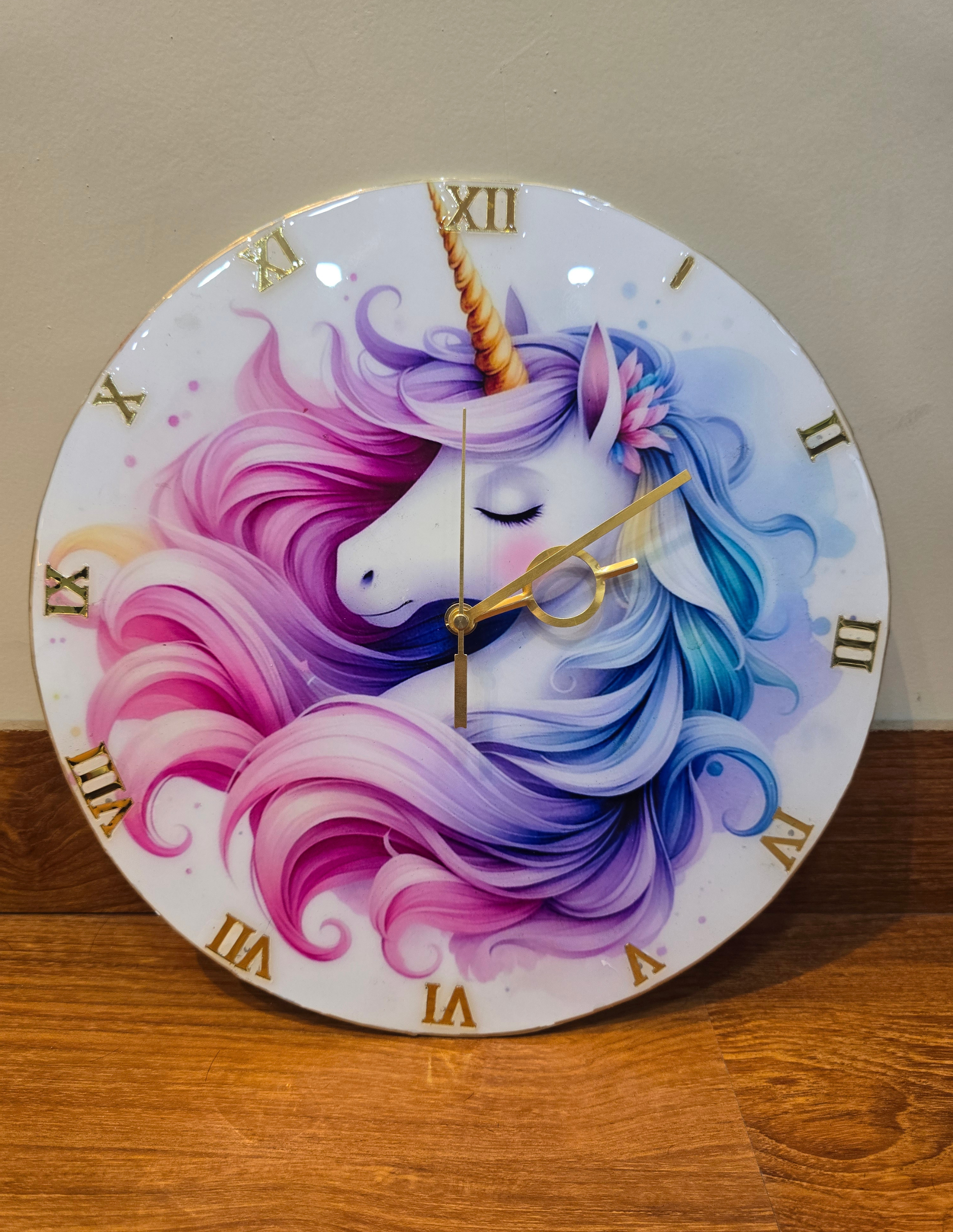 Fantasy Unicorn Resin Wall Clock