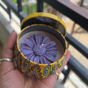 Handcrafted Floral Scented Candle (Tin Edition)