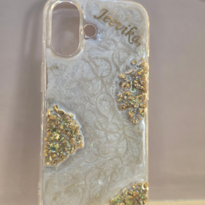 Pearl & Gold Resin Phone Case