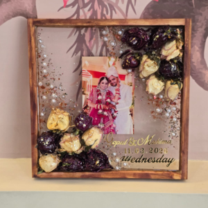 Customized Resin Floral Photo Frame | Wedding Memory Frame | Premium Dried Flower Art Frame