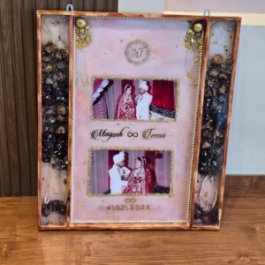 Luxury Customized Resin Wedding Photo Frame | Premium Memory Frame | Personalized Couple Wall Decor