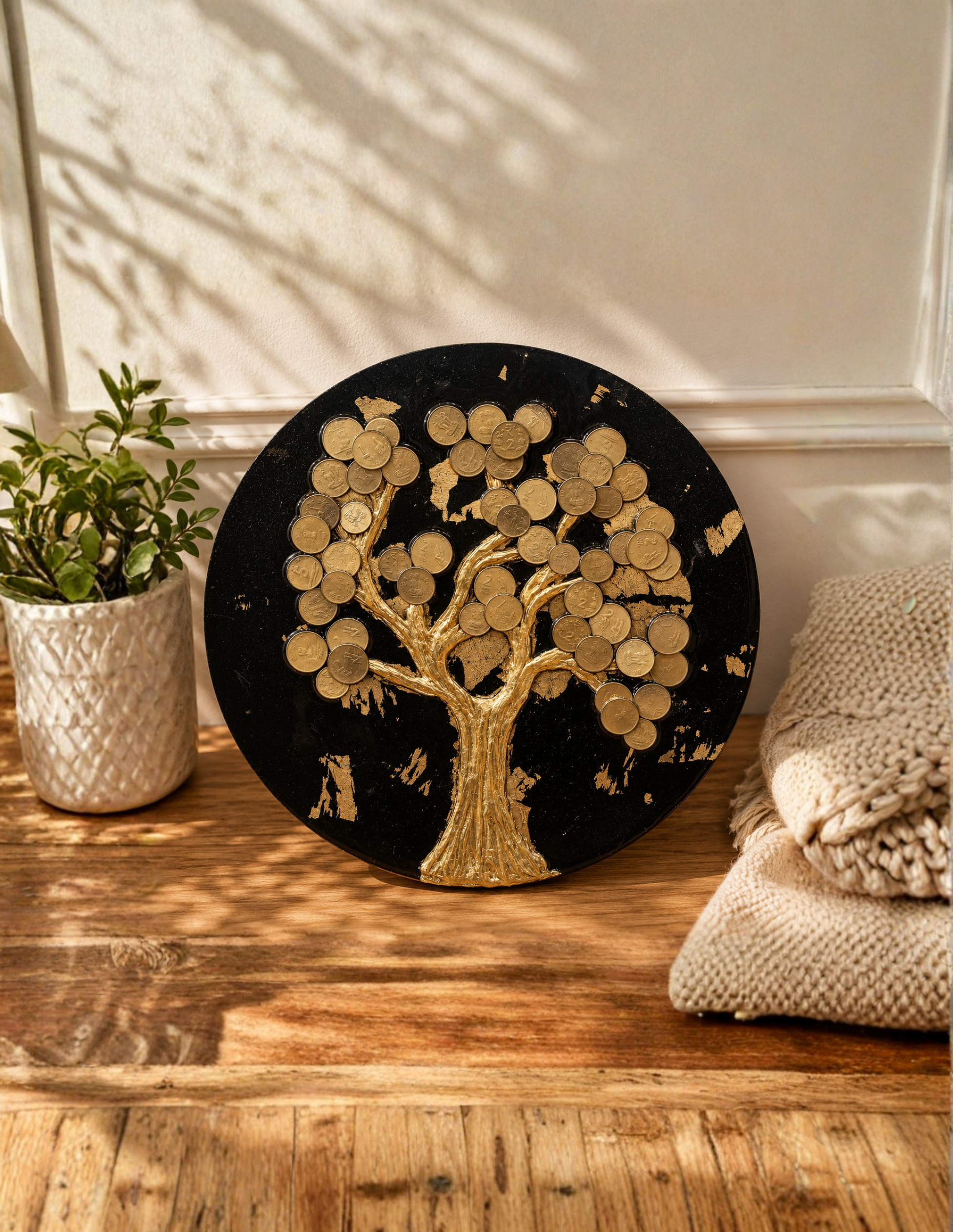 Luxury Resin Money Tree Wall Art | Premium Prosperity Decor | Handmade Financial Blessing Artwork - Image 2