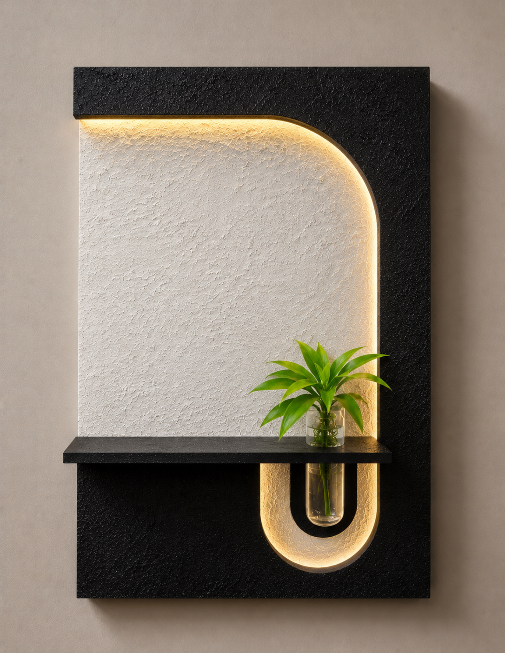 Luxury LED Wall Shelf Decor | Premium Ambient Light Wall Art | Modern Minimal Home Decor