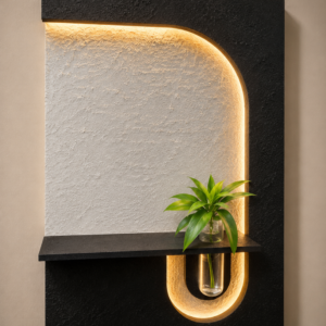 Luxury LED Wall Shelf Decor | Premium Ambient Light Wall Art | Modern Minimal Home Decor