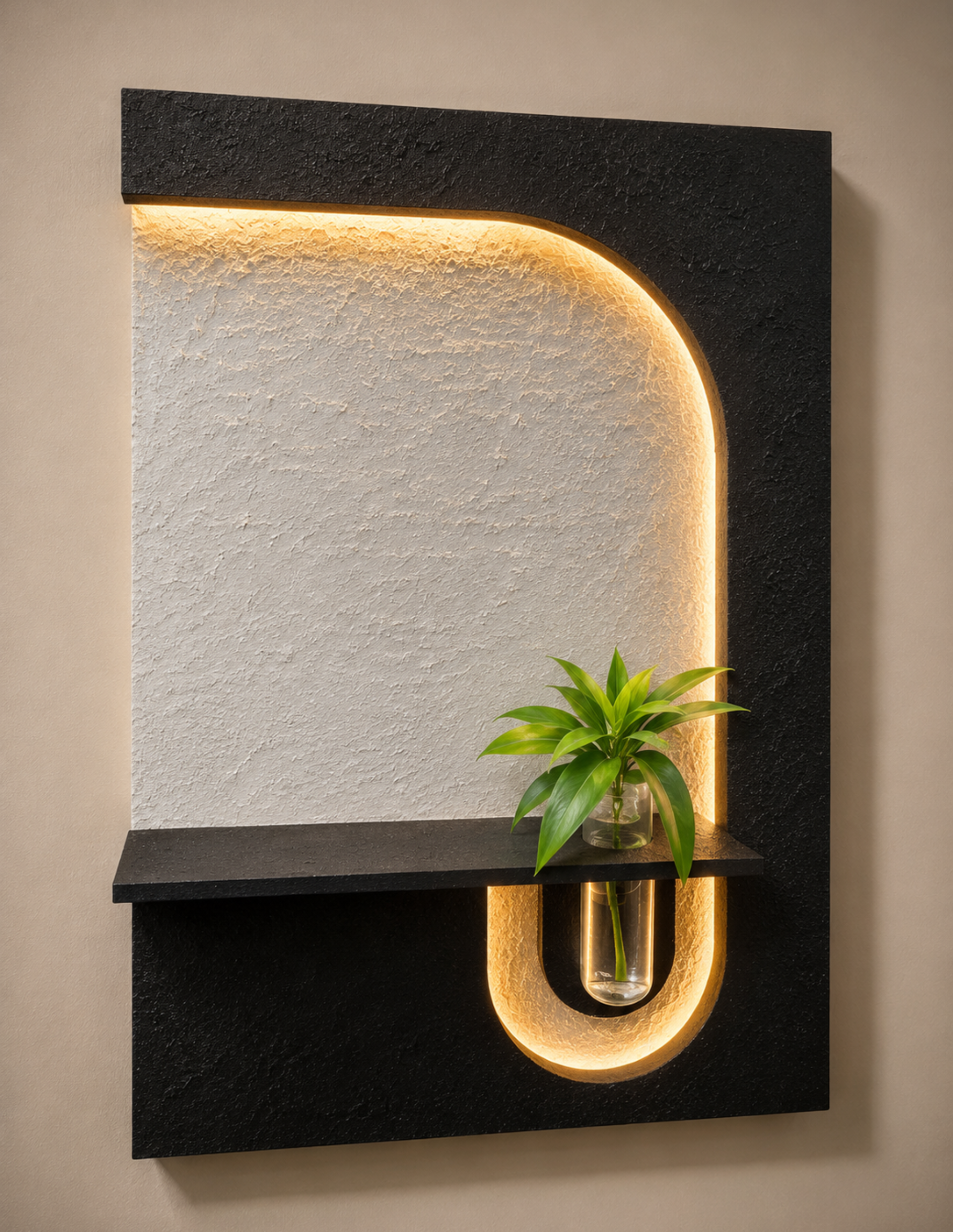 Luxury LED Wall Shelf Decor | Premium Ambient Light Wall Art | Modern Minimal Home Decor