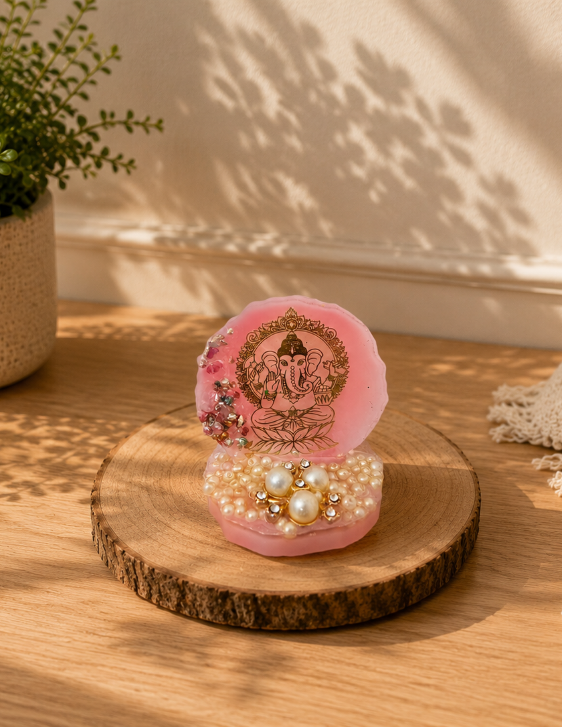 Luxury Resin Ganesha Decor Piece | Premium Spiritual Showpiece | Handmade Festive Home Decor