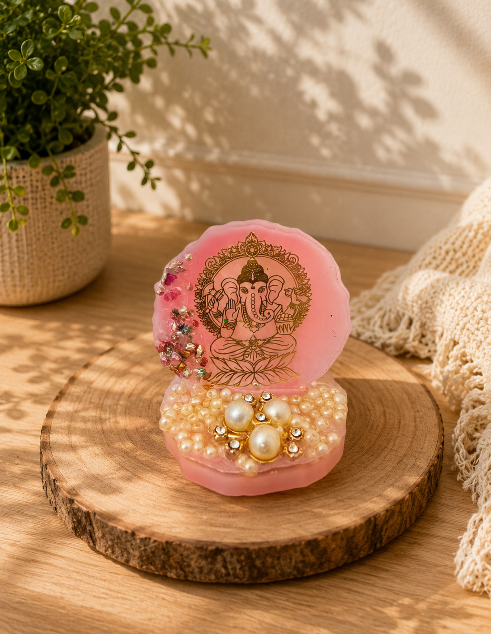 Luxury Resin Ganesha Decor Piece | Premium Spiritual Showpiece | Handmade Festive Home Decor