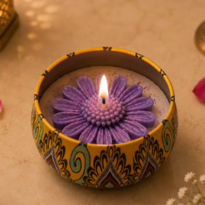 Handmade Flower Candle Gift | Decorative Floral Candle | Premium Scented Candle Art