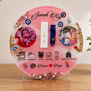 Customized Baby Memory Resin Frame | Premium Newborn Keepsake Art