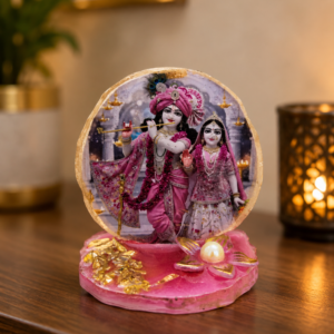Radha Krishna Resin Decor Stand | Spiritual Handmade Gift | Divine Home Décor