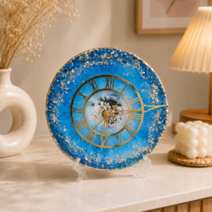 Luxury Resin Wall Clock | Handmade Decorative Clock | Premium Home Décor Piece