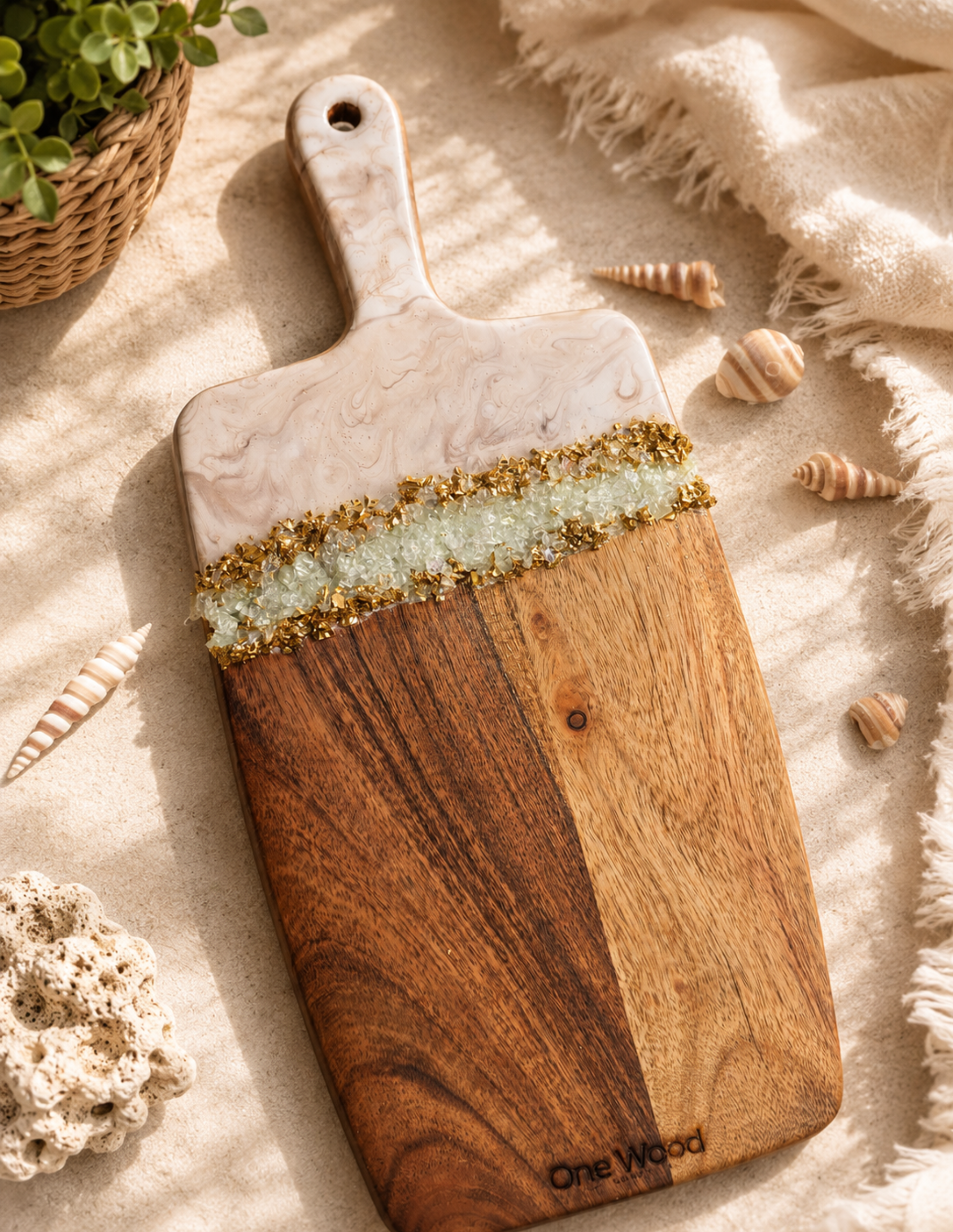 Luxury Resin Wooden Serving Board | Premium Cheese Platter Board | Handmade Kitchen Decor